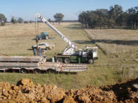 unloading bridge decking